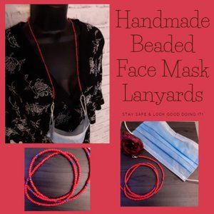 Handmade Beaded Face Mask Lanyards